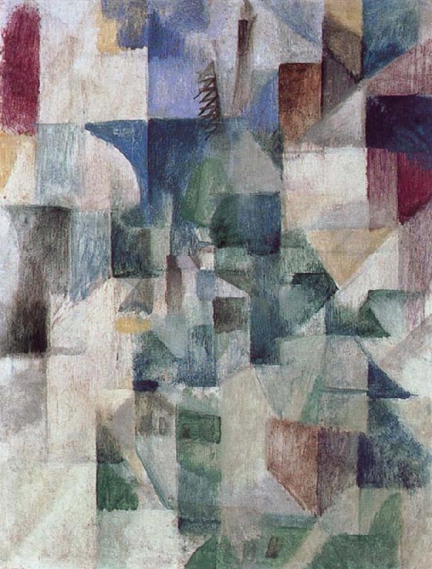 Delaunay, Robert The Window towards to City Norge oil painting art